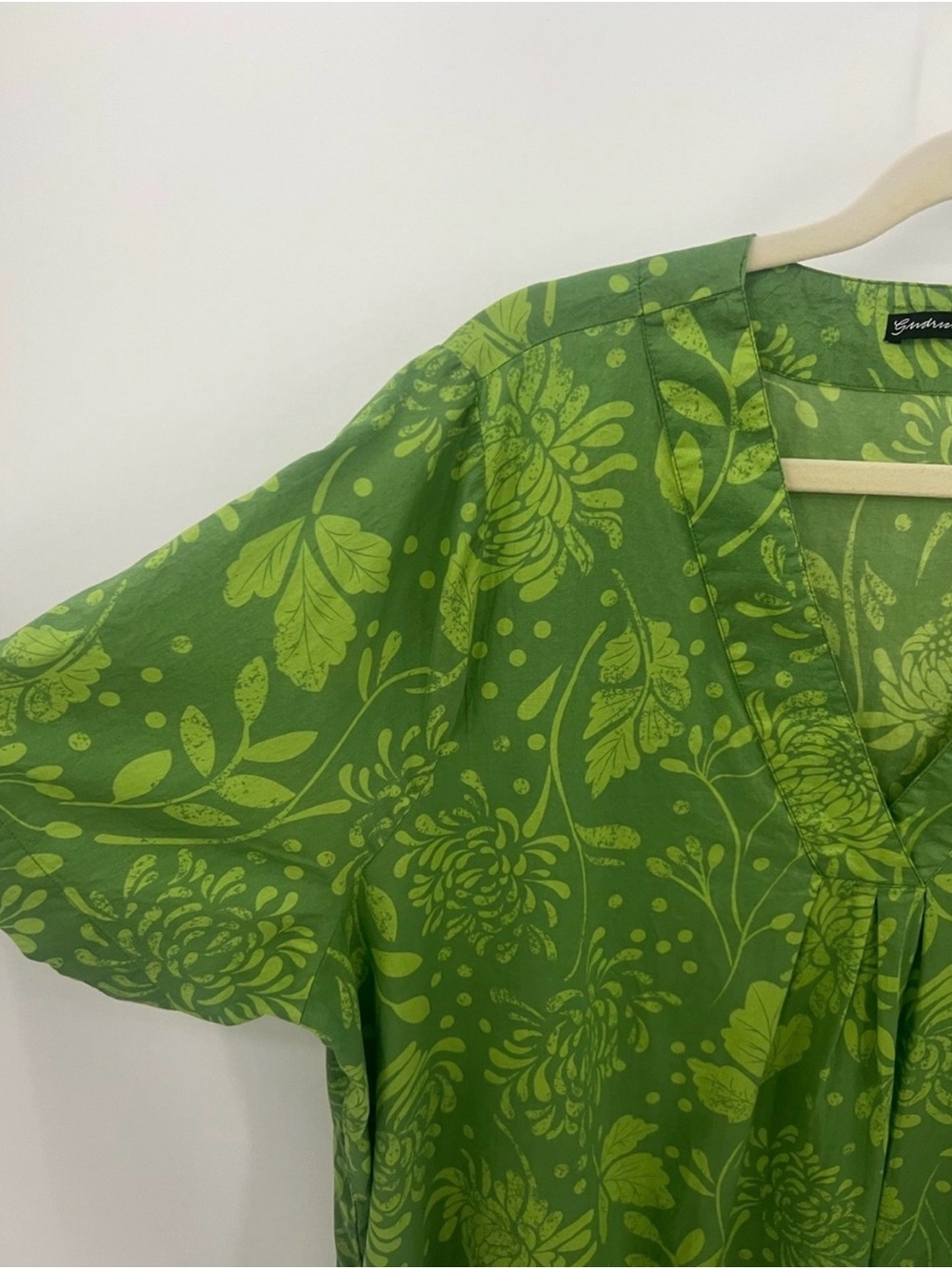 Gudrun Sjoden ORGANIC Green Floral Midi Dress - Picture 5 of 8